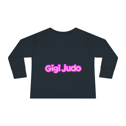 Toddler Long Sleeve Tee — "Gigi Judo" Pink Panther Martial Arts Kids Shirt