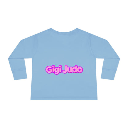 Toddler Long Sleeve Tee — "Gigi Judo" Pink Panther Martial Arts Kids Shirt