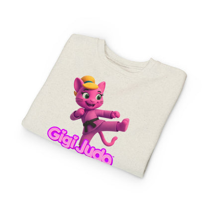 Gigi Judo Kids Sweatshirt | Pink Martial Arts Panther, Toddler Crewneck