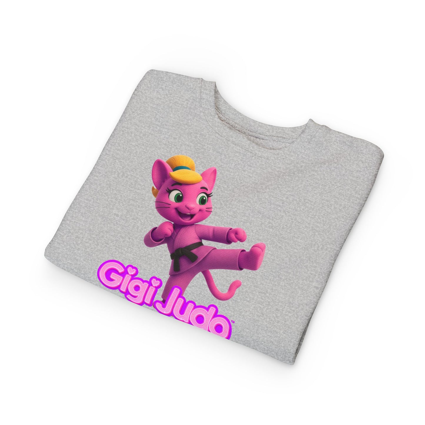 Gigi Judo Kids Sweatshirt | Pink Martial Arts Panther, Toddler Crewneck
