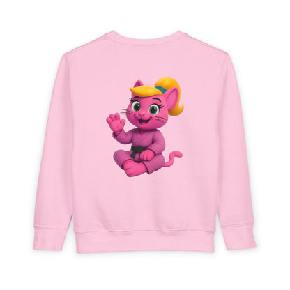 Gigi Judo Kids Sweatshirt | Pink Martial Arts Panther, Toddler Crewneck