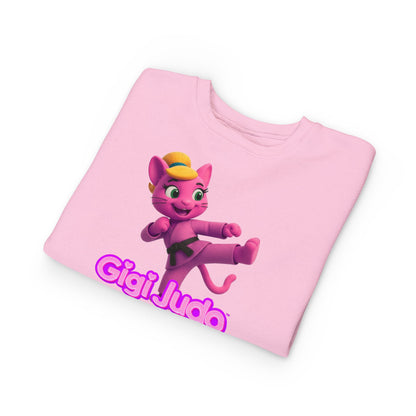 Gigi Judo Kids Sweatshirt | Pink Martial Arts Panther, Toddler Crewneck