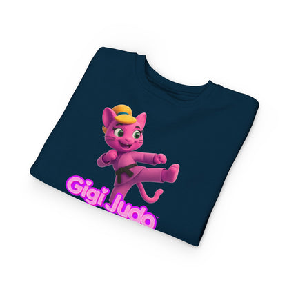 Gigi Judo Kids Sweatshirt | Pink Martial Arts Panther, Toddler Crewneck
