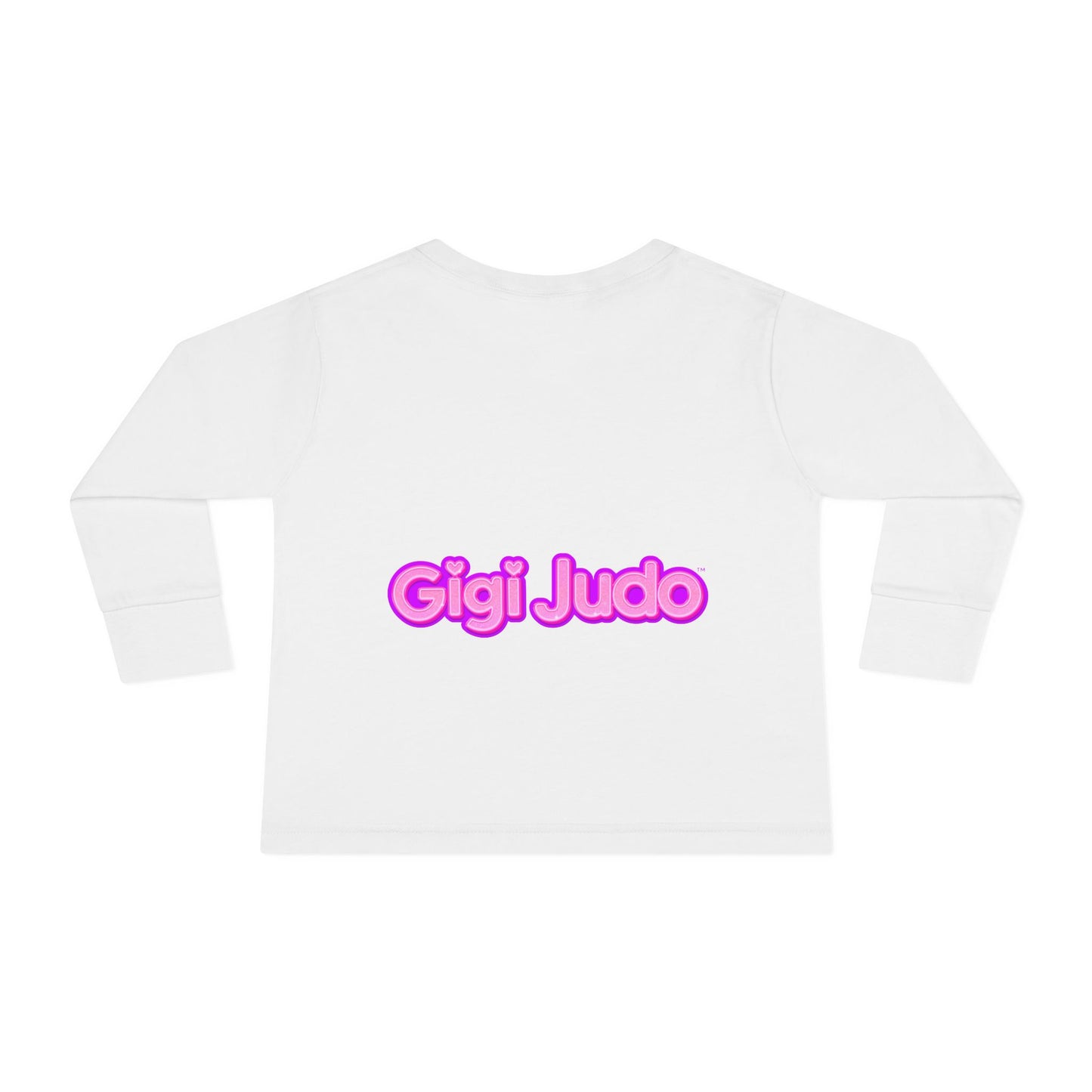 Toddler Long Sleeve Tee — "Gigi Judo" Pink Panther Martial Arts Kids Shirt
