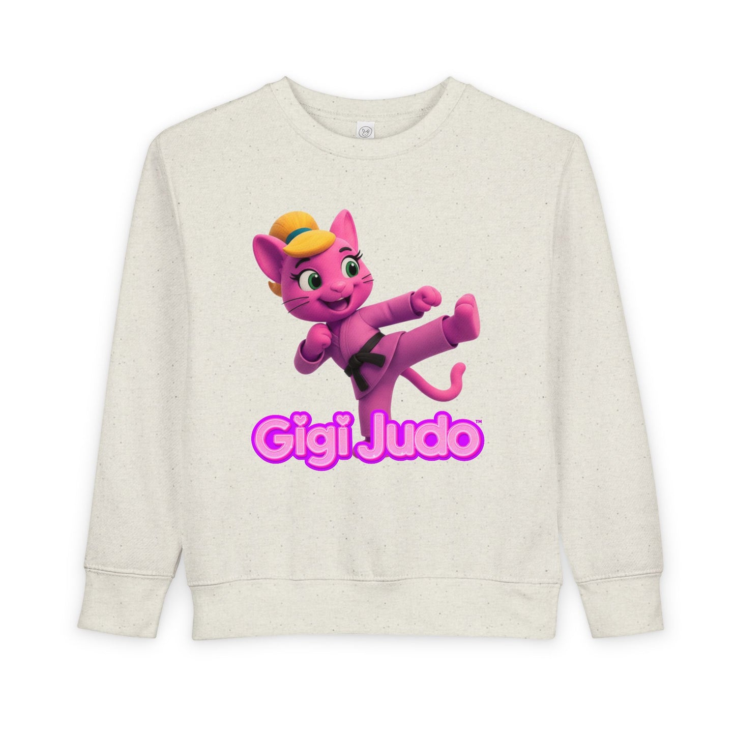 Gigi Judo Kids Sweatshirt | Pink Martial Arts Panther, Toddler Crewneck