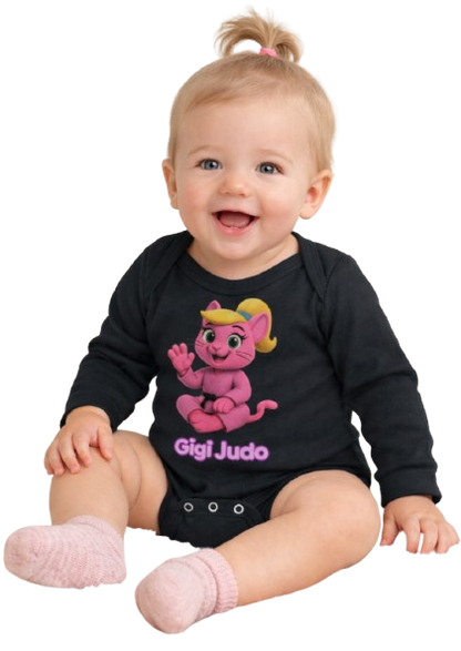 Gigi Judo Baby Long Sleeve Bodysuit – Soft Cotton Onesie for Newborns & Toddlers