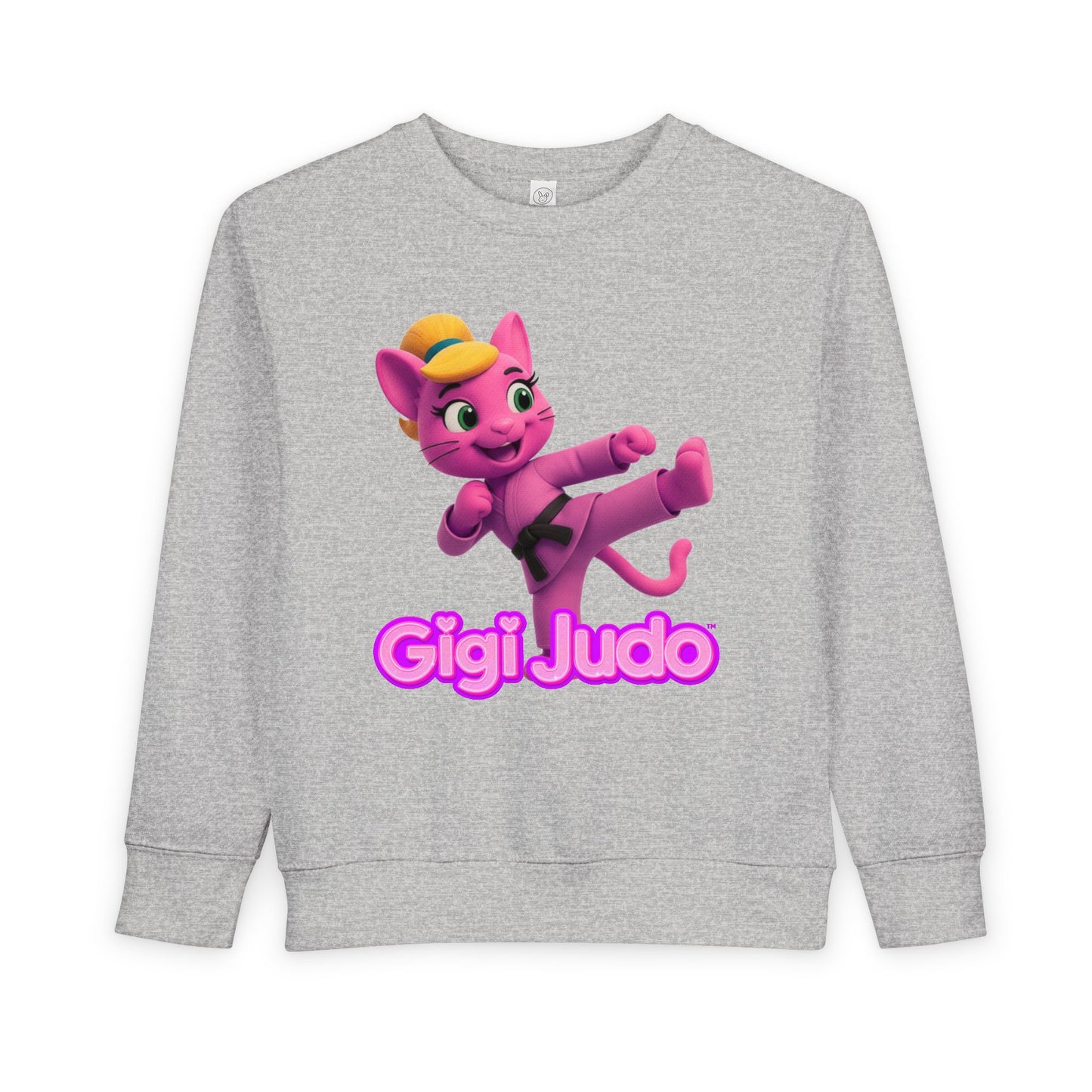 Gigi Judo Kids Sweatshirt | Pink Martial Arts Panther, Toddler Crewneck