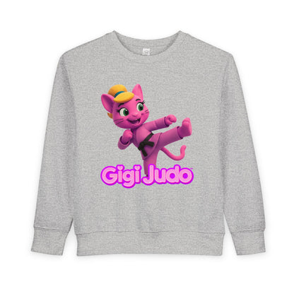 Gigi Judo Kids Sweatshirt | Pink Martial Arts Panther, Toddler Crewneck