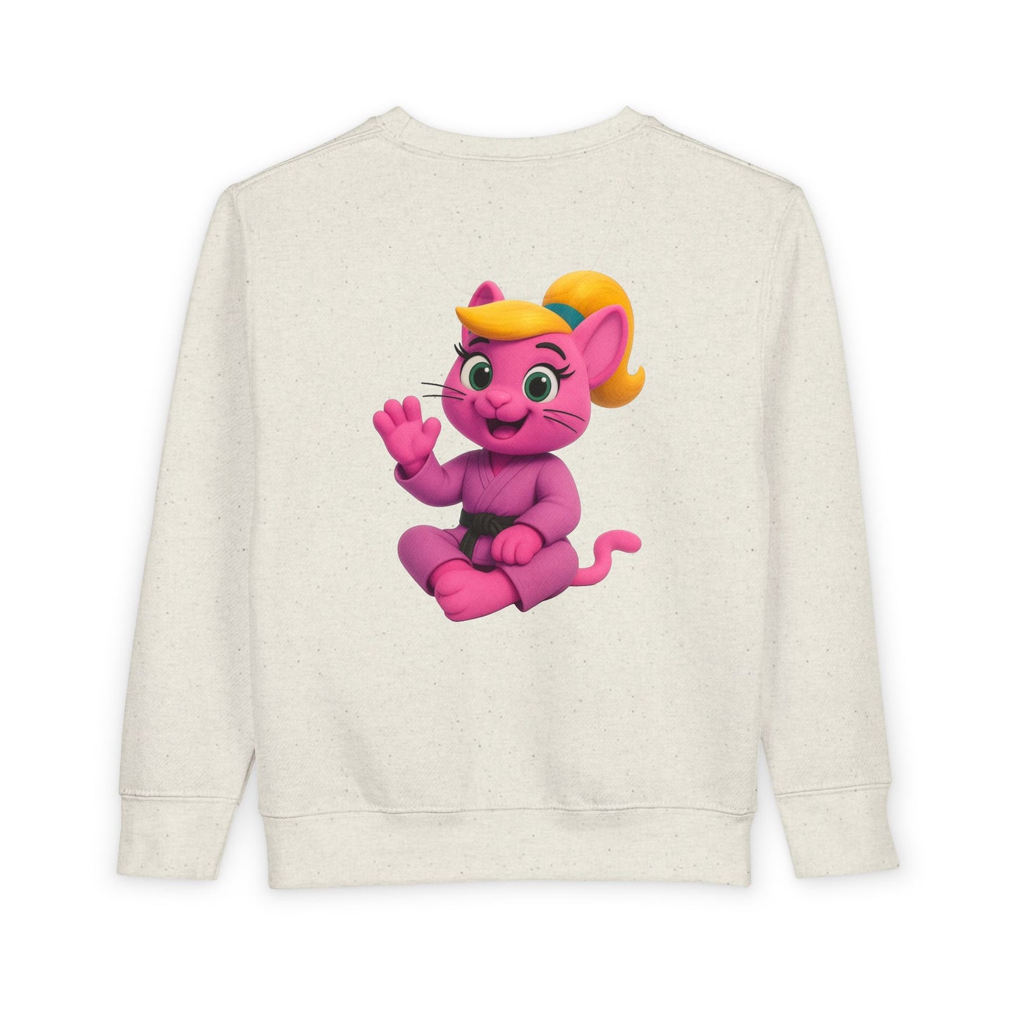 Gigi Judo Kids Sweatshirt | Pink Martial Arts Panther, Toddler Crewneck