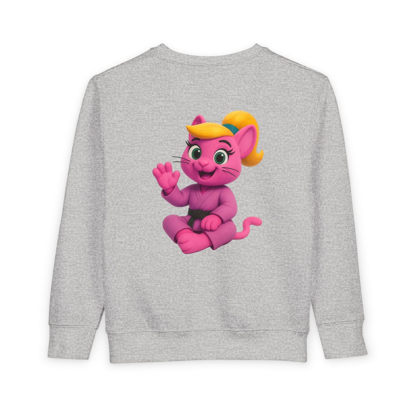 Gigi Judo Kids Sweatshirt | Pink Martial Arts Panther, Toddler Crewneck