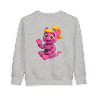 Gigi Judo Kids Sweatshirt | Pink Martial Arts Panther, Toddler Crewneck
