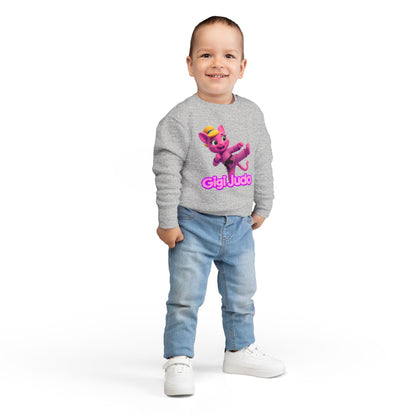 Gigi Judo Kids Sweatshirt | Pink Martial Arts Panther, Toddler Crewneck
