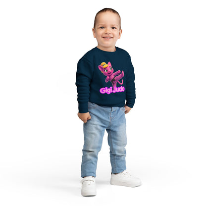 Gigi Judo Kids Sweatshirt | Pink Martial Arts Panther, Toddler Crewneck