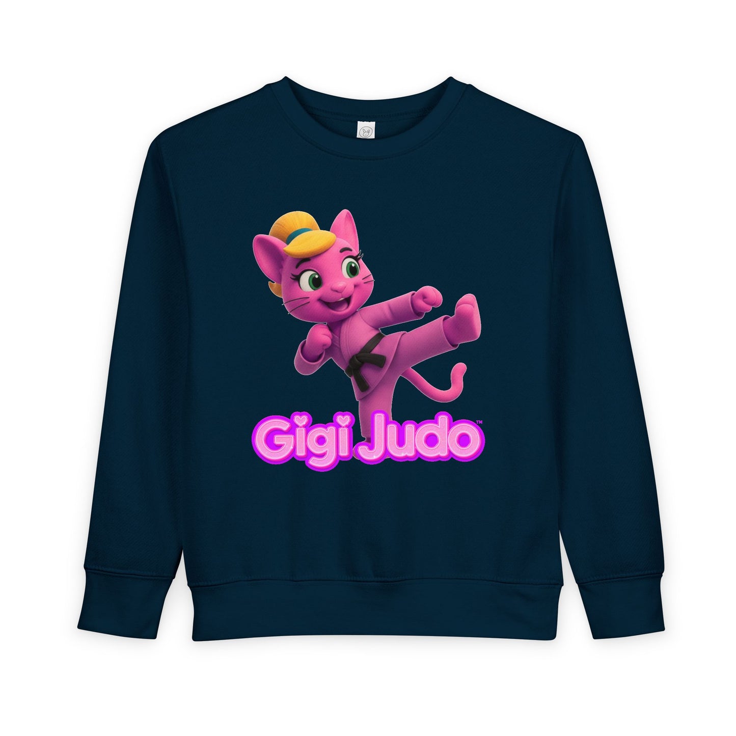 Gigi Judo Kids Sweatshirt | Pink Martial Arts Panther, Toddler Crewneck