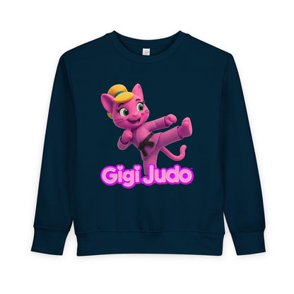 Gigi Judo Kids Sweatshirt | Pink Martial Arts Panther, Toddler Crewneck