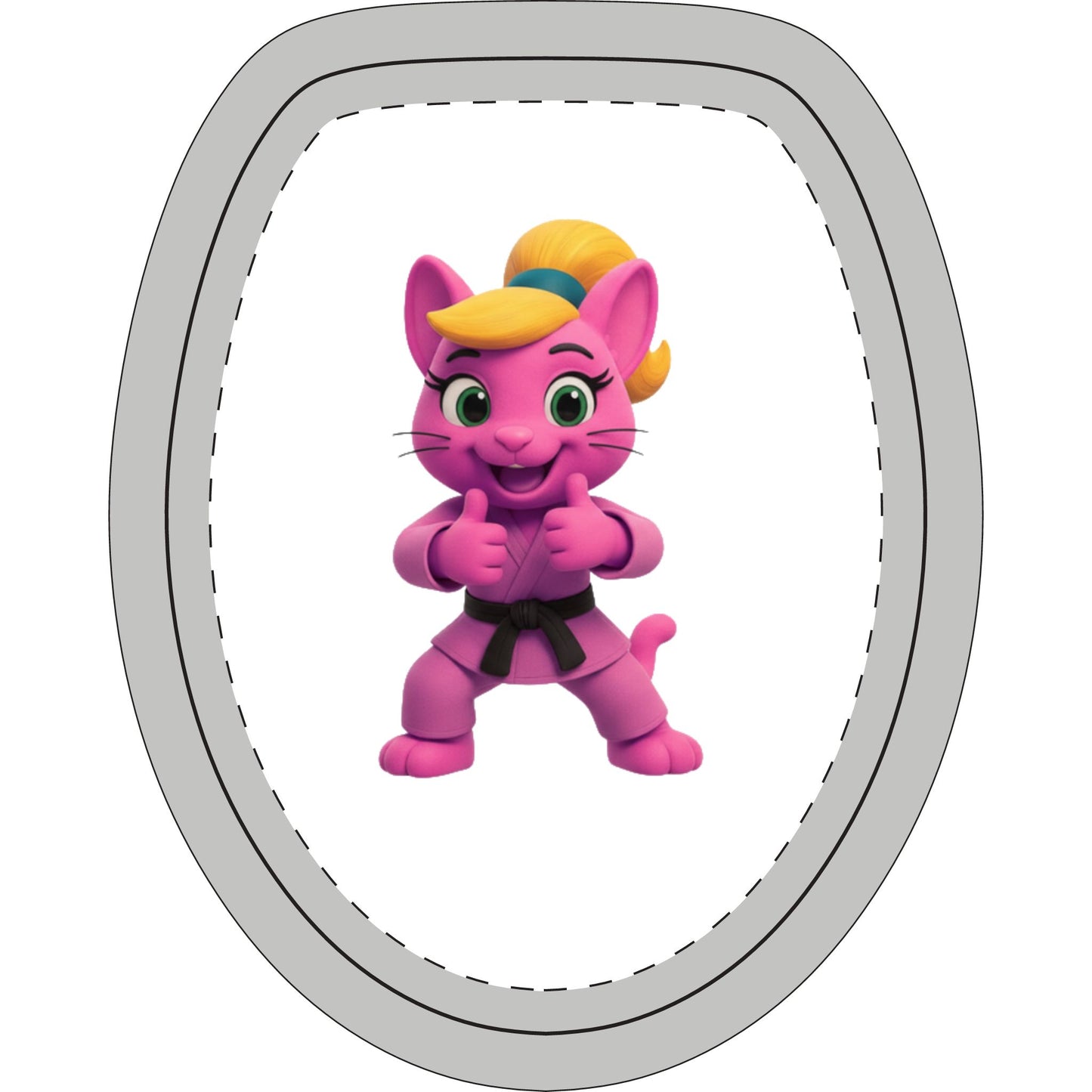 Gigi Judo Toilet Seat Cover Set — Cute Kids Bathroom 3-Piece Decor