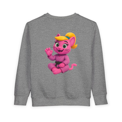 Gigi Judo Kids Sweatshirt | Pink Martial Arts Panther, Toddler Crewneck