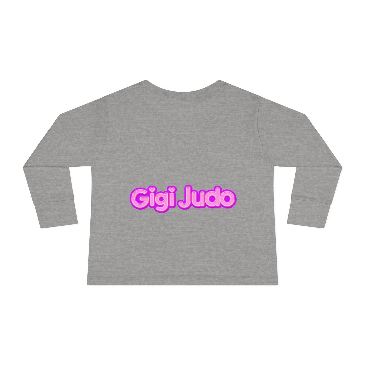 Toddler Long Sleeve Tee — "Gigi Judo" Pink Panther Martial Arts Kids Shirt