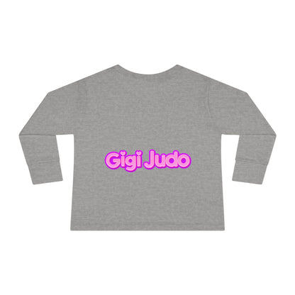 Toddler Long Sleeve Tee — "Gigi Judo" Pink Panther Martial Arts Kids Shirt