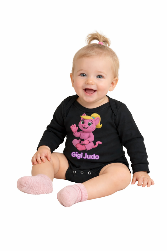 Gigi Judo Baby Long Sleeve Bodysuit – Soft Cotton Onesie for Newborns & Toddlers
