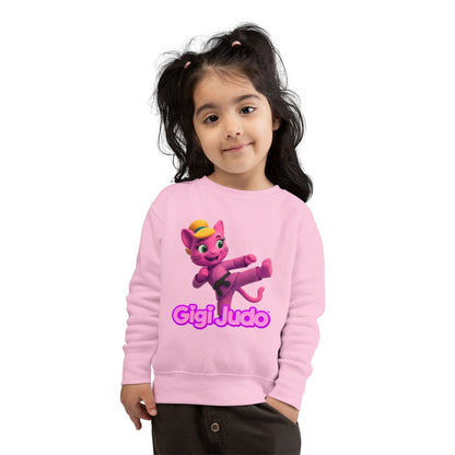 Gigi Judo Kids Sweatshirt | Pink Martial Arts Panther, Toddler Crewneck